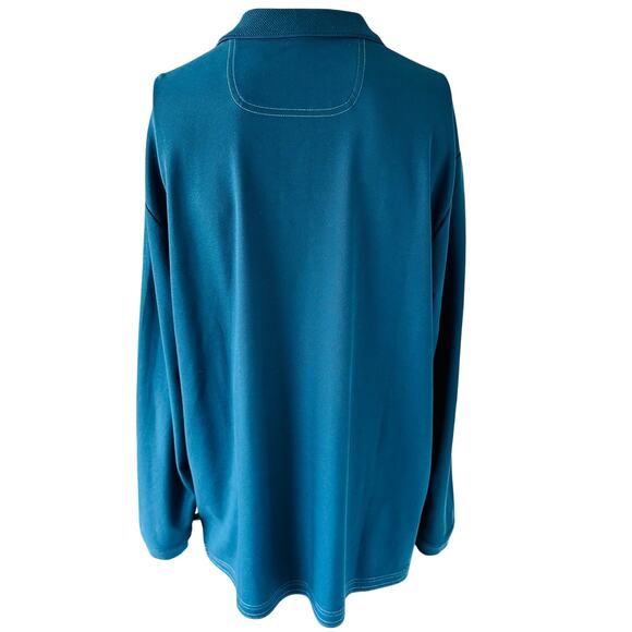 TOMMY BAHAMA : Emfielder Polo Long Sleeve - XXL/TTG - Teal Blue (like new) - Picture 4 of 8